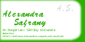 alexandra safrany business card