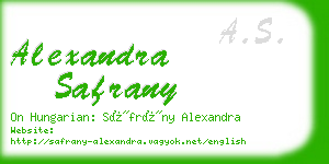 alexandra safrany business card